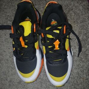Puma Kids' Black, Yellow, and Orange Sneakers